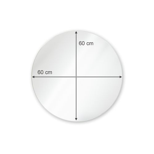 Miroir Mural Karen 40737 Blanc 60x60cm Rond