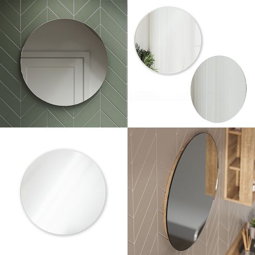 Miroir Mural Karen 40737 Blanc 60x60cm Rond