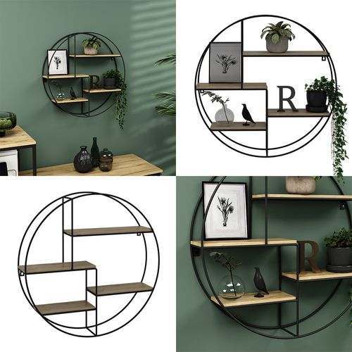 Étagère Fyrk 40687 Chêne 55x55cm Rond