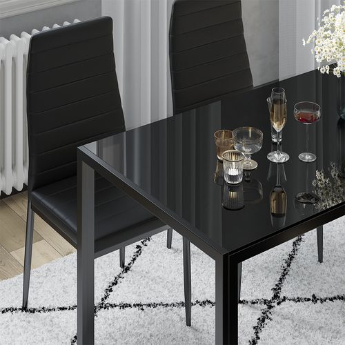 Chaise De Salle à Manger Grand 40742 Noir 42.5x48cm Lot De 4