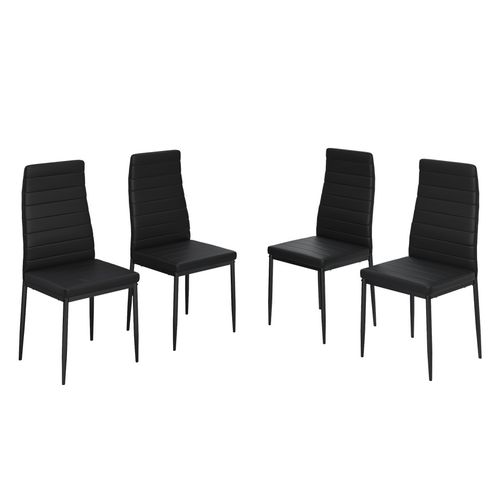 Chaise De Salle à Manger Grand 40742 Noir 42.5x48cm Lot De 4