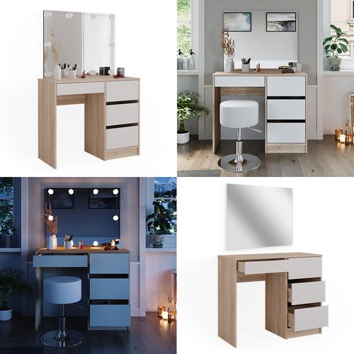 Coiffeuse Sherry 40831 Sonoma 90cm Avec Miroir