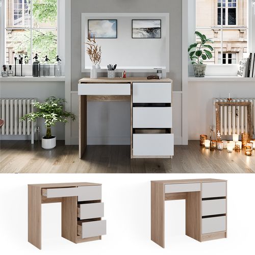 Coiffeuse Sherry 40829 Sonoma 90cm Avec 4 Tiroirs