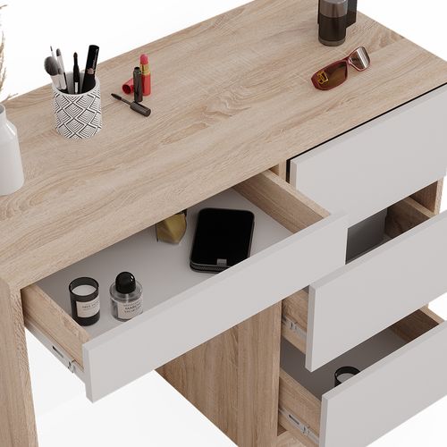 Coiffeuse Sherry 40829 Sonoma 90cm Avec 4 Tiroirs