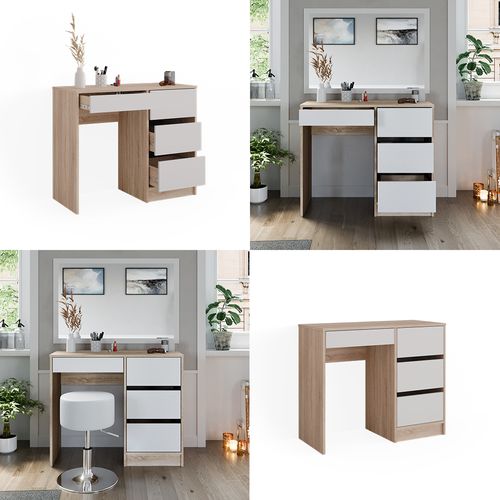 Coiffeuse Sherry 40829 Sonoma 90cm Avec 4 Tiroirs