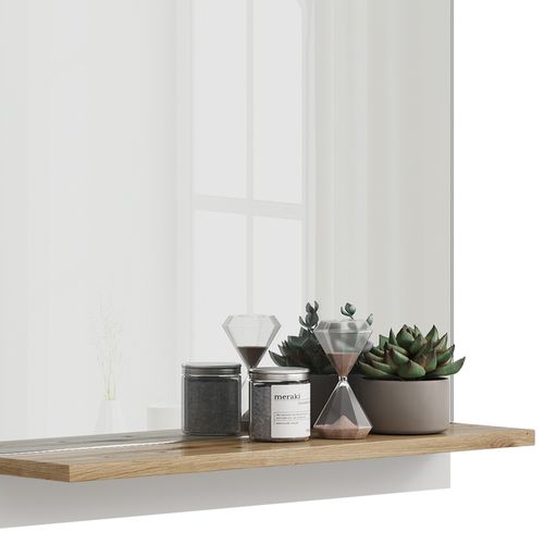 Armoire De Toilette Marelle 40828 Blanc/artisan 60x67cm Avec Étagère