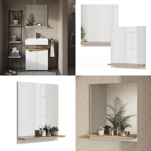 Armoire De Toilette Marelle 40828 Blanc/artisan 60x67cm Avec Étagère