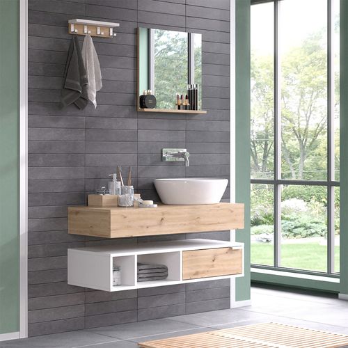Meubles Bain Henri 40853 Blanc 4 Parties