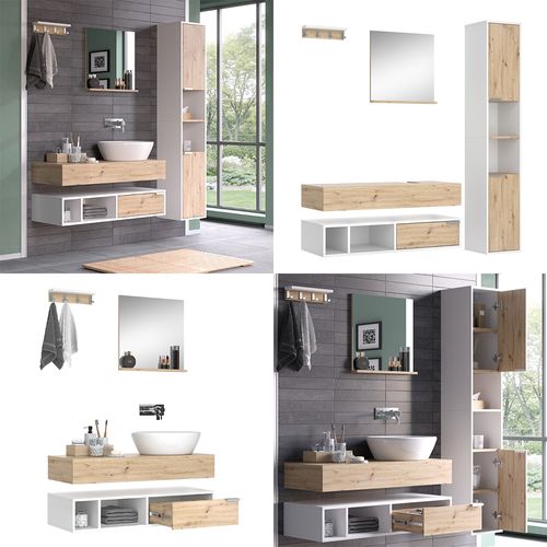Meubles Bain Henri 40854 Blanc 5 Pièces