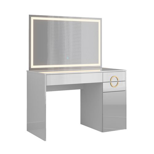 Coiffeuse Adela 40859 Blanc 115cm Avec Miroir LED