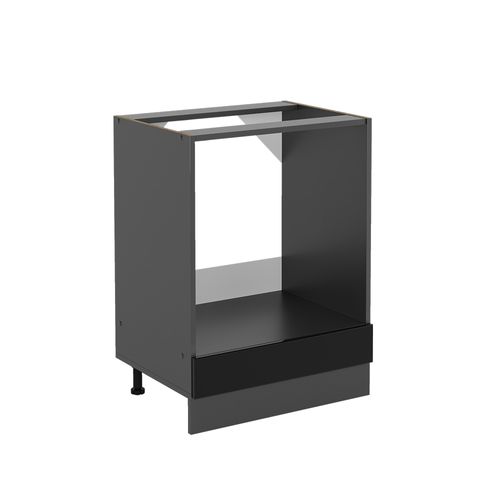 Meuble Pour Four R-line 41068 Noir Haute Brillance 60cm Sans Pt