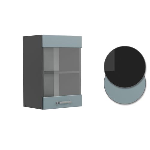 Armoire En Verre R-line 41069 Bleu-gris 40cm