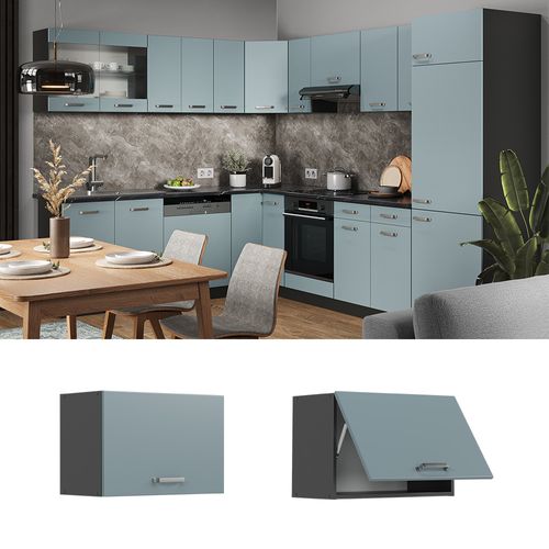 Elément Haut De Cuisine R-line 41075 Bleu-gris 60cm Plat