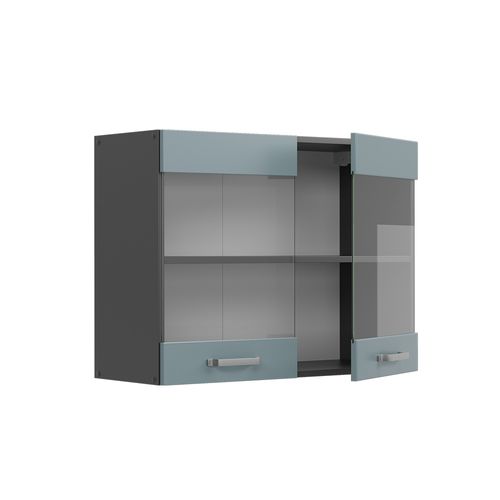 Armoire En Verre R-line 41077 Bleu-gris 80cm