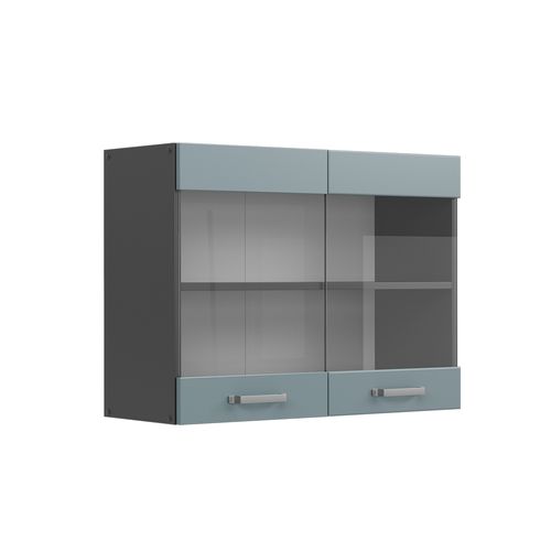 Armoire En Verre R-line 41077 Bleu-gris 80cm