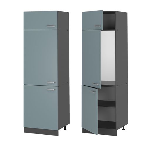 Armoire Pour Frigo R-line 41083 Bleu-gris 60cm