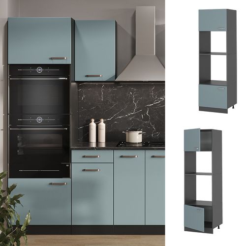 Armoire Micro-ondes R-line 41085 Bleu-gris 60cm