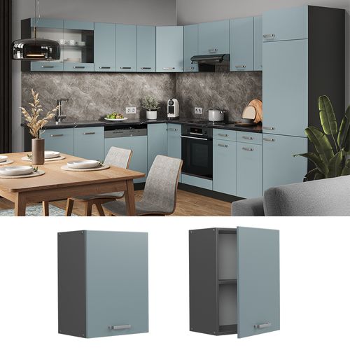 Elément Haut De Cuisine R-line 41183 Bleu-gris 45cm