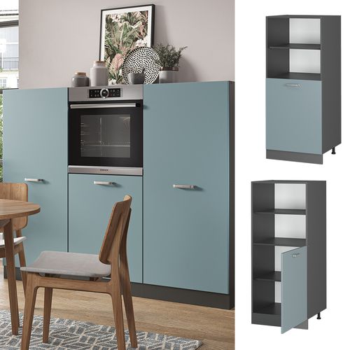 Meuble Pour Four R-line 41187 Bleu-gris 60cm
