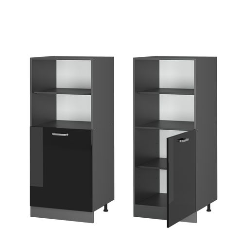 Meuble Pour Four R-line 41188 Noir Haute Brillance 60cm