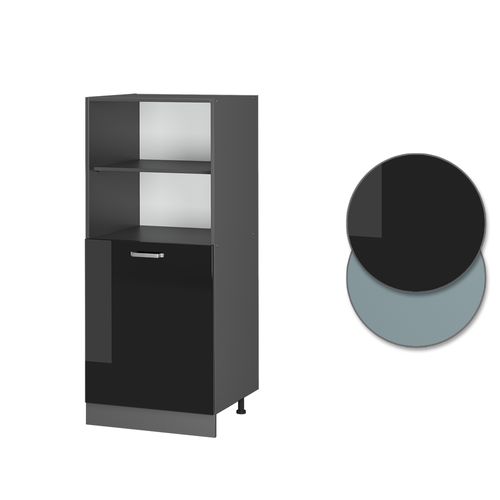 Meuble Pour Four R-line 41188 Noir Haute Brillance 60cm