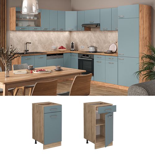 Meuble Cuisine R-line 41091 Bleu-gris 40cm Sans Pt