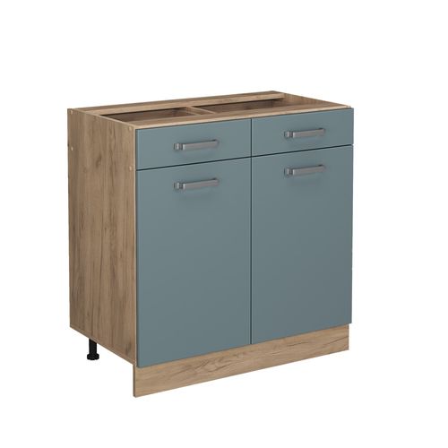 Meuble Cuisine R-line 41099 Bleu-gris 80cm Sans Pt