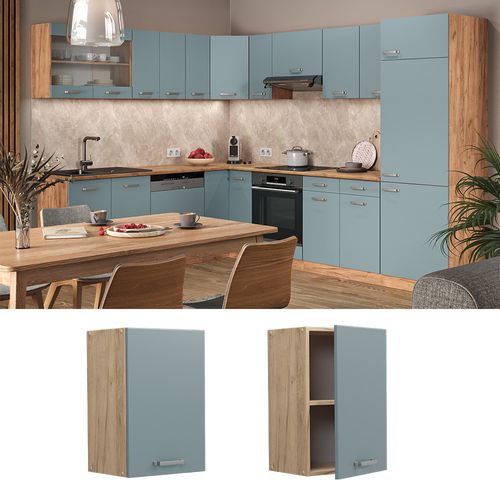 Elément Haut De Cuisine R-line 41107 Bleu-gris 40cm