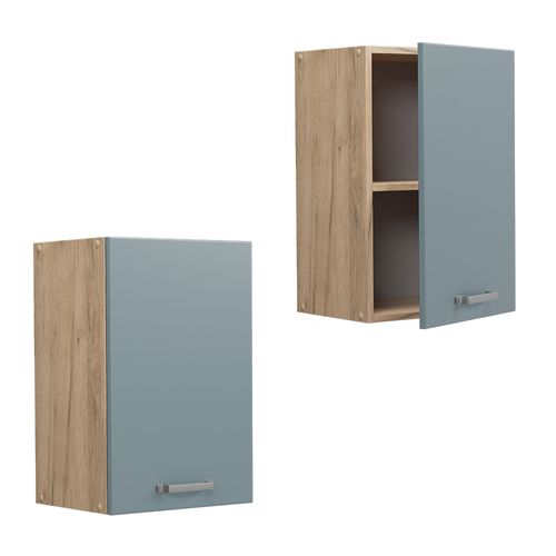 Elément Haut De Cuisine R-line 41107 Bleu-gris 40cm