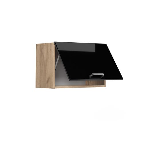 Elément Haut De Cuisine R-line 41112 Noir Haute Brillance 60cm Plat