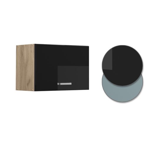 Elément Haut De Cuisine R-line 41112 Noir Haute Brillance 60cm Plat