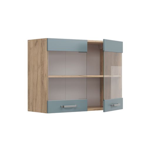 Armoire En Verre R-line 41113 Bleu-gris 80cm