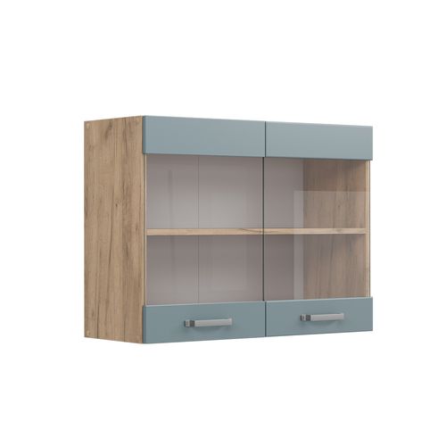 Armoire En Verre R-line 41113 Bleu-gris 80cm