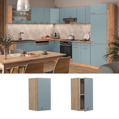 Elément Haut De Cuisine R-line 41121 Bleu-gris 30cm