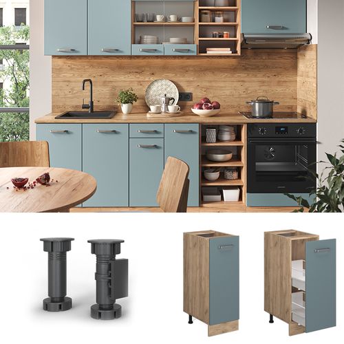 Meuble De Cuisine R-line 41131 Bleu-gris 30cm Sans Pt