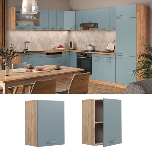 Elément Haut De Cuisine R-line 41133 Bleu-gris 45cm
