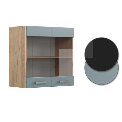 Armoire En Verre R-line 41135 Bleu-gris 60cm
