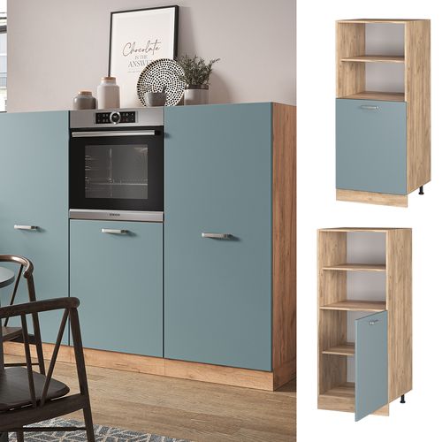 Meuble Pour Four R-line 41137 Bleu-gris 60cm