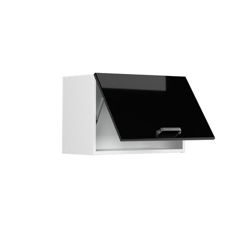 Elément Haut De Cuisine R-line 41042 Noir Haute Brillance 60cm Plat