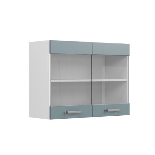 Armoire En Verre R-line 41043 Bleu-gris 80cm