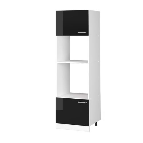 Armoire Micro-ondes R-line 41050 Noir Haute Brillance 60cm