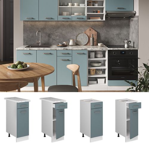 Meuble Cuisine R-line 41143 Bleu-gris 30cm Sans Pt
