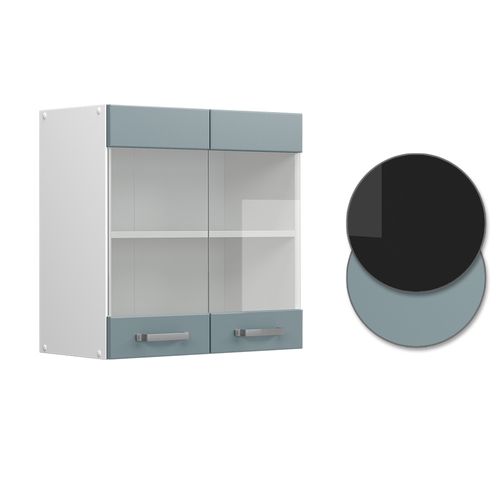 Armoire En Verre R-line 41165 Bleu-gris 60cm
