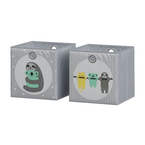 Boîte Pliante  40747 Gris 30x30cm (motif Paresseux)