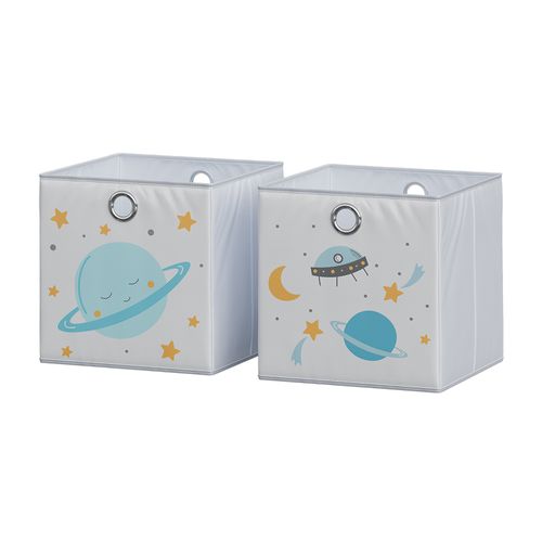 Boîte Pliante  40746 Gris (espace) 30x30cm (motif Univers)