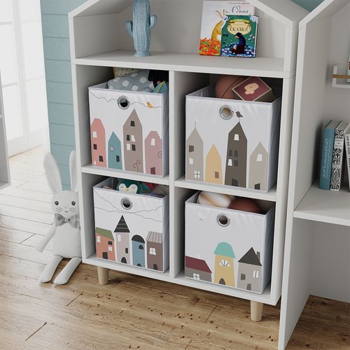 Boîte Pliante 40748 Gris (ville) 30x30cm (motif Ville)