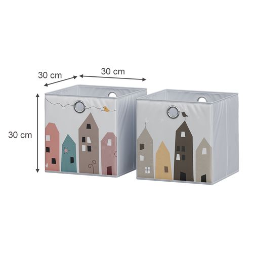 Boîte Pliante 40748 Gris (ville) 30x30cm (motif Ville)