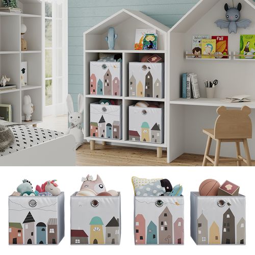 Boîte Pliante 40748 Gris (ville) 30x30cm (motif Ville)