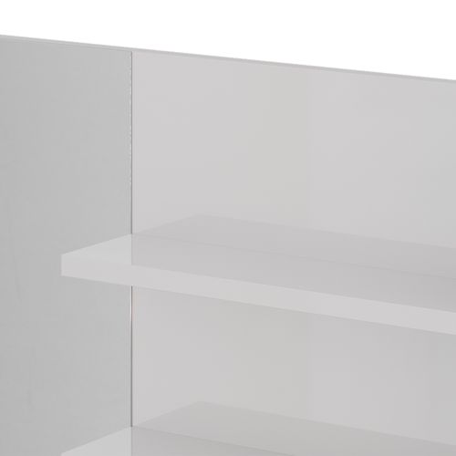 Miroir Mural , Blanc Haute Brillance, 89.8x65cm Avec Compartiments Ouverts