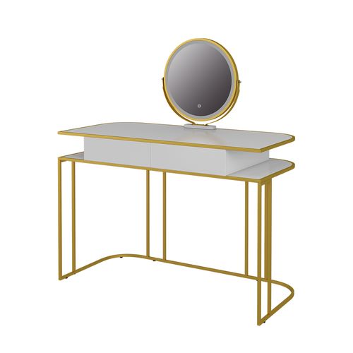 Coiffeuse Tiara 40757 Blanc/or 110cm